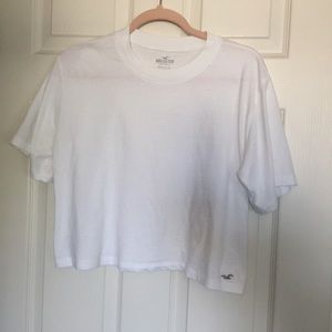 Crop Boyfriend White T-Shirt